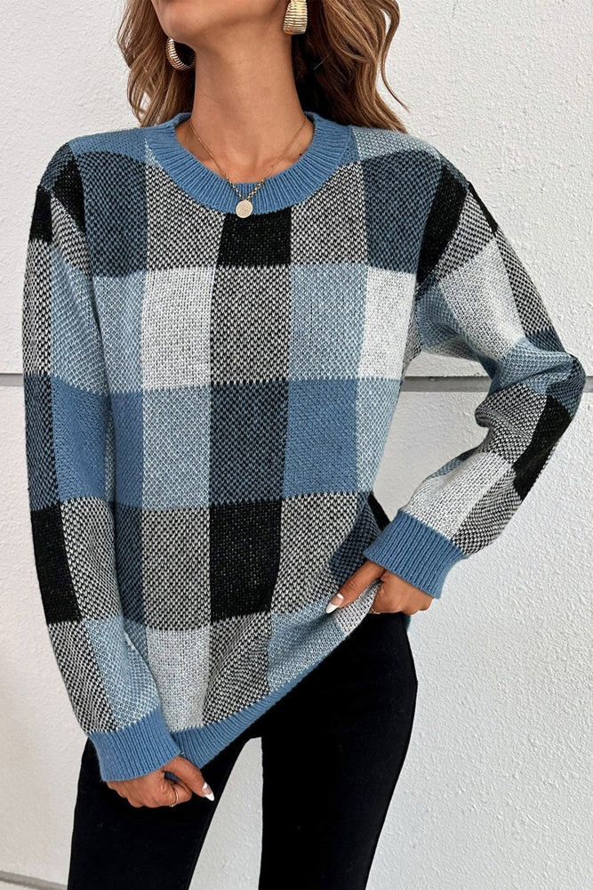 Love Kuza Checkmate Light Knitted Sweater