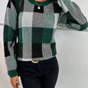 Green Small Love Kuza Checkmate Light Knitted Sweater