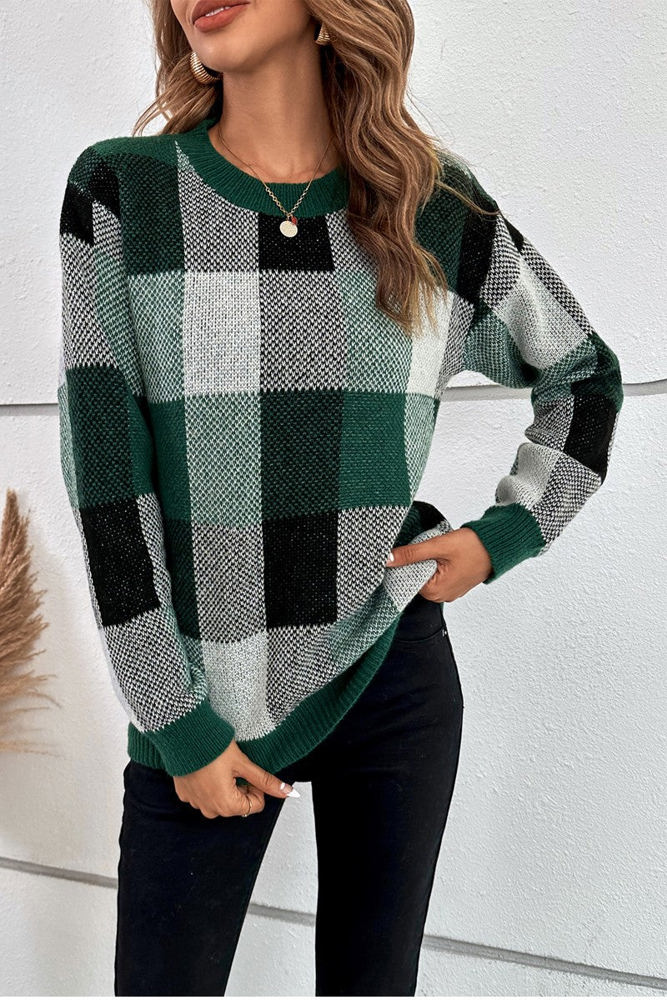 Love Kuza Checkmate Light Knitted Sweater