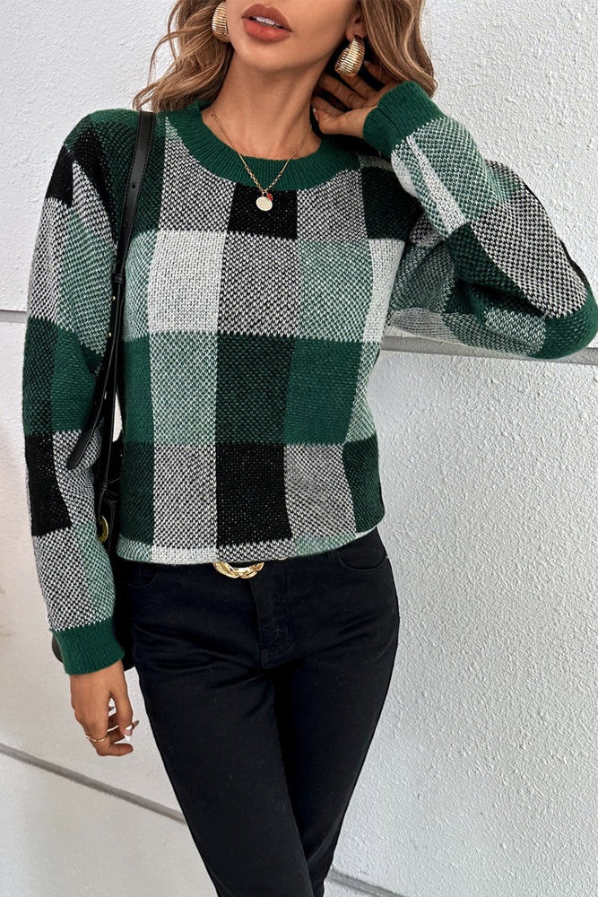 Love Kuza Checkmate Light Knitted Sweater