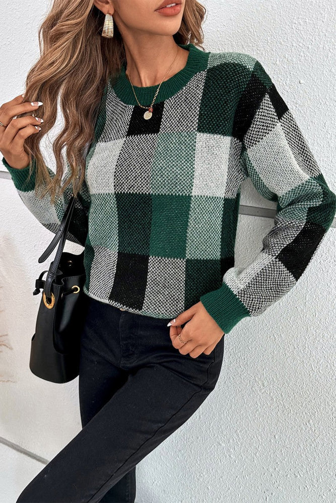 Love Kuza Checkmate Light Knitted Sweater