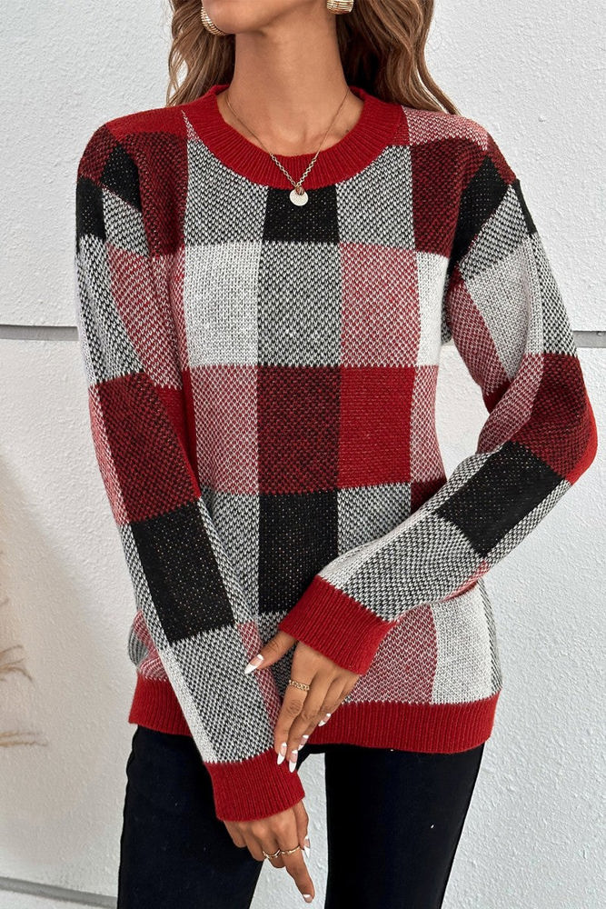 Love Kuza Checkmate Light Knitted Sweater