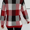 Wine Small Love Kuza Checkmate Light Knitted Sweater