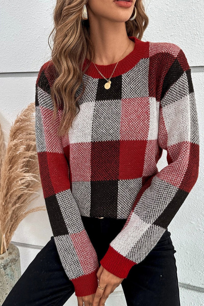 Love Kuza Checkmate Light Knitted Sweater