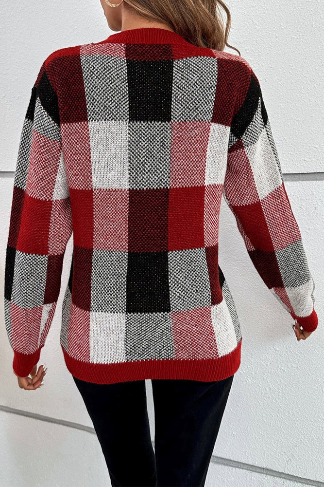 Love Kuza Checkmate Light Knitted Sweater