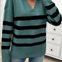 Green Small Love Kuza Collared Streak Pullover