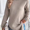 Beige Large Love Kuza Asymmetric Grace Knit Pullover