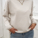 Beige Small Love Kuza Contrast Charm Pullover