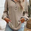 Beige Large Love Kuza Ribbed Serenity Top