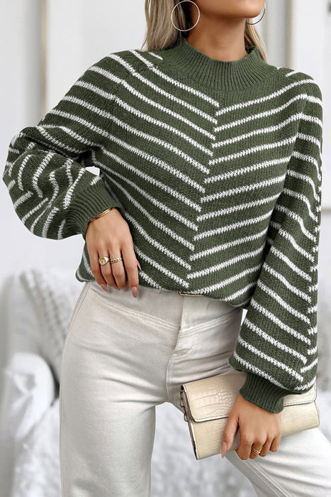 Love Kuza Striped Haven Knit Pullover Sweater