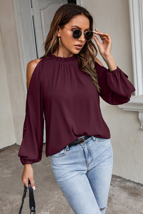 Love Kuza Soft Breeze Ruffle Blouse