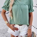 Green Small Love Kuza Lacy Whimsy Blouse