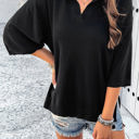Black Medium Love Kuza Effortless Flow Sweater