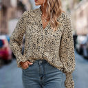 Beige Medium Love Kuza Inkdrop Muse Blouse