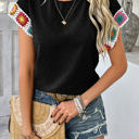 Black Large Love Kuza Crochetwork Charm Top