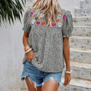 Black Large Love Kuza Embroidered Canopy Blouse