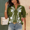 Olive Medium Love Kuza Vine Grace Blouse