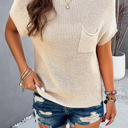 Beige Large Love Kuza Off Duty Knit Top