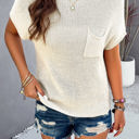 White Medium Love Kuza Off Duty Knit Top
