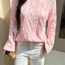 Beige Medium Love Kuza Cozy Waves Cable Knit Sweater