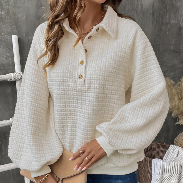 Love Kuza - Cloud Nine Waffle Pullover Sweater | Jane.com