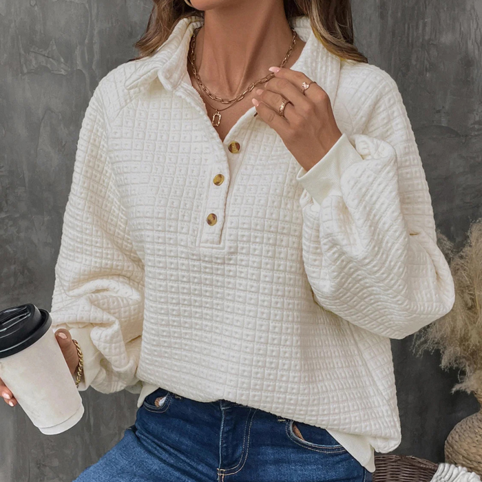 Love Kuza - Cloud Nine Waffle Pullover Sweater