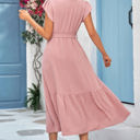  SALE!  Last Piece - Size XL only - Love Kuza Lace Neck Tiered Midi Dress