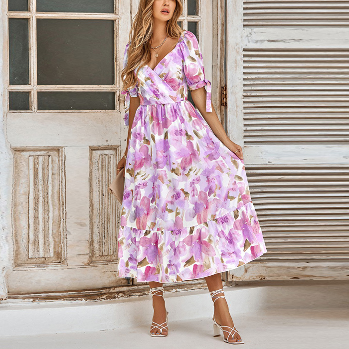 Love Kuza Watercolor Whisper Midi Dress