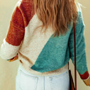  Love Kuza - Colorblock Horizon Knit Sweater