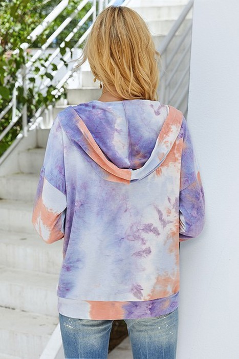 Love Kuza Tie Dye Zip Up Hoodie