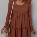  Love Kuza - Cinnamon Spice Tiered Babydoll Dress