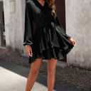  Love Kuza Wrap Front Tiered Ruffled Dress