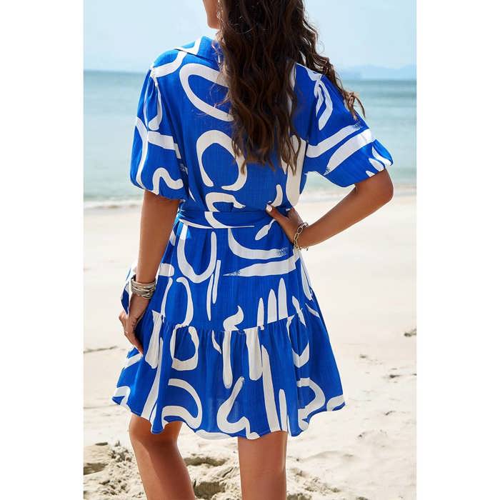 Love Kuza Geo Rhythm Shirt Dress