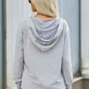  Love Kuza Cotton Mix Vneck Hoodie Top