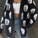  Love Kuza Skull Society Knit Cardigan