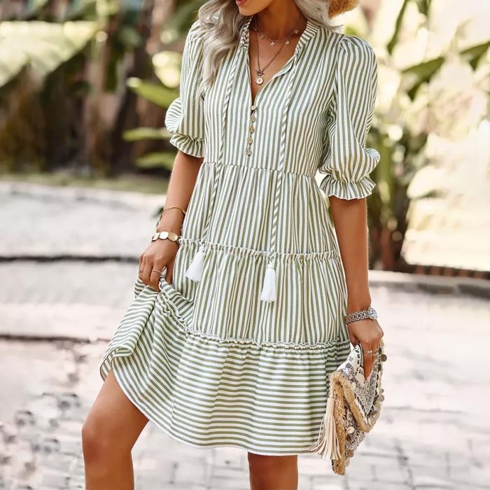 Love Kuza Sunstripe Tier Dress