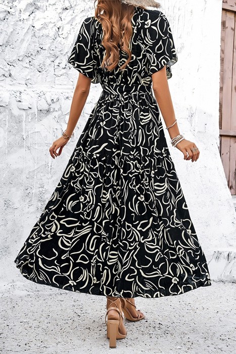Love Kuza Floral Rhythm Wrap Dress
