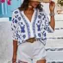  Love Kuza Cobalt Bloom Blouse