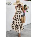  Love Kuza Geo Almond Elegance Maxi Dress