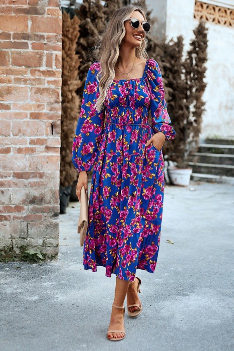 Love Kuza Garden Glow Floral Midi Dress