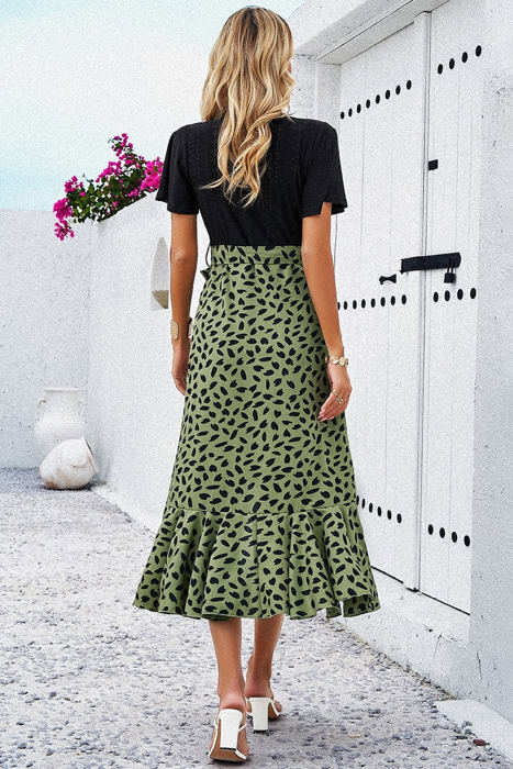 Love Kuza Floral Fusion Wrap Midi Dress