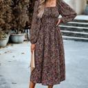  Love Kuza Elegant Flora Midi Dress