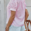  Love Kuza Ruffle Charm Seersucker Blouse