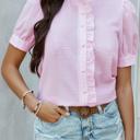  Love Kuza Ruffle Charm Seersucker Blouse