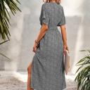  Love Kuza V-Neck Dolman Sleeves Print Maxi Dress