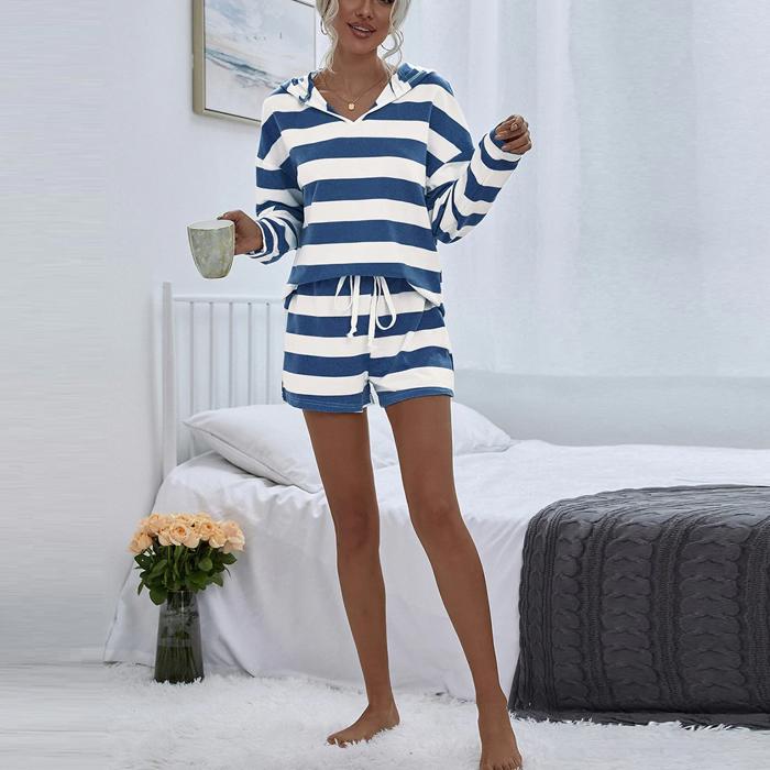 Love Kuza Striped Serenity Hoodie Set