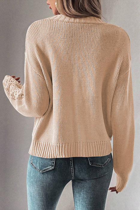 Love Kuza - Vanilla Lace Knit Cardigan