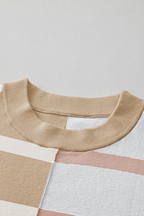 Love Kuza - Sandstone Harmony Stripe Knit Top