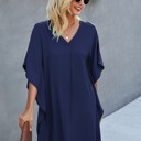  Love Kuza V Neck Dolman Sleeves Dress