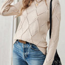  Love Kuza Diamond Twist Knit Pullover